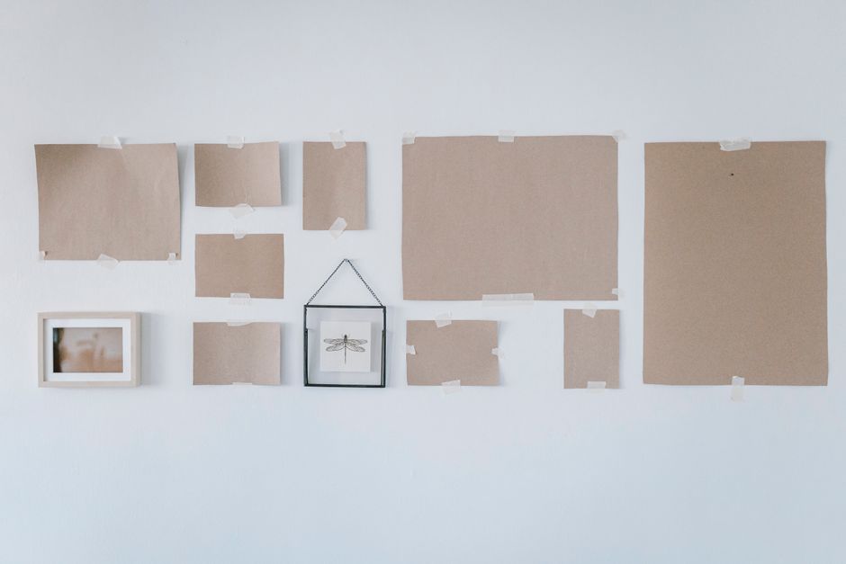 A gallery of DIY framed wall art in neutral tones